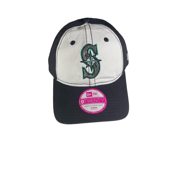 Seattle Mariners Shiny Embroidered Adjustable Ladies Hat S Logo Cap MLB Baseball - Picture 2 of 12